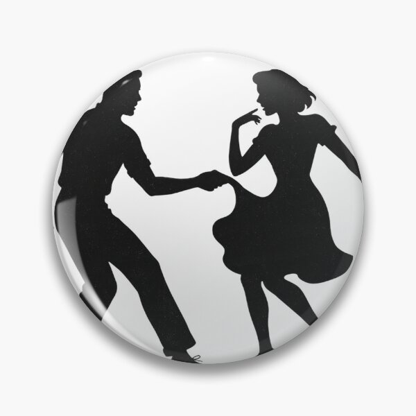 Item preview, Silhouette of Dancing Couple in Circular Frame Clipart Design designed and sold by Creative88Art.