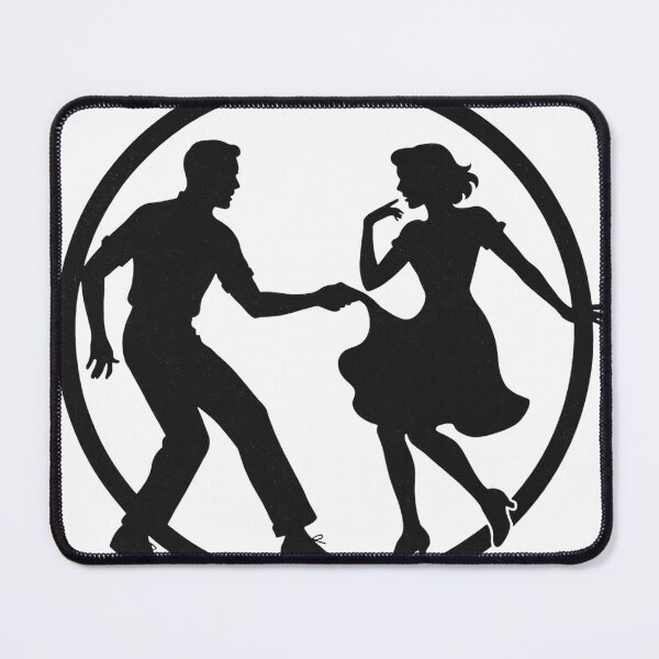 Item preview, Silhouette of Dancing Couple in Circular Frame Clipart Design designed and sold by Creative88Art.