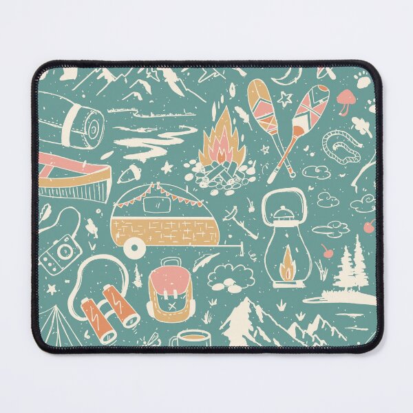 Item preview, Camping Life Adventure Sketched Pattern designed and sold by Farissa Designs.