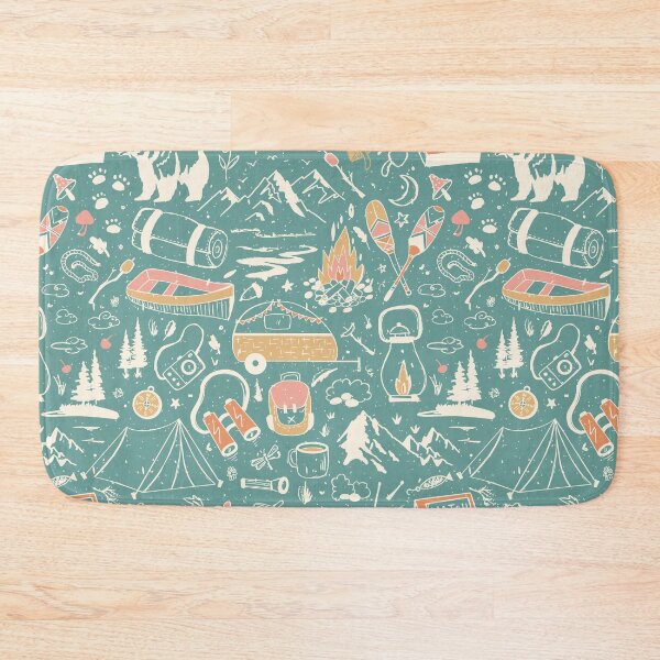 Item preview, Camping Life Adventure Sketched Pattern designed and sold by Farissa Designs.