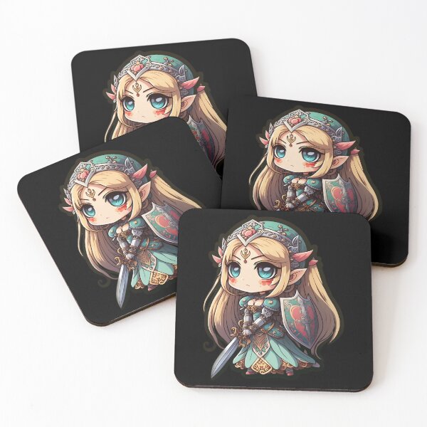 Item preview, Chibi Elf Princess With Sword  Shield  designed and sold by keqiweeluq2.