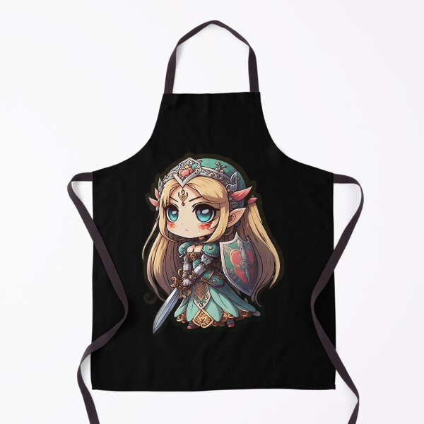 Item preview, Chibi Elf Princess With Sword Shield designed and sold by keqiweeluq2.