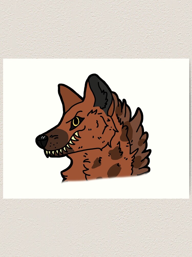 Cartoon Hyena Art Print By A7corpas Redbubble