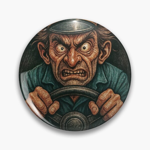 Item preview, Cartoon Illustration of an Angry Taxi Driver in Yellow Cap designed and sold by Creative88Art.