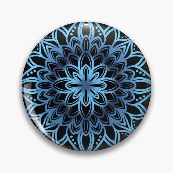 Artikelvorschau, Blaues Mandala mit floralem Farbverlauf entworfen und verkauft von Matea Mancic.