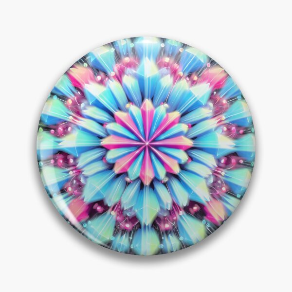 Item preview, Crystalline Data Bloom in Neon Symmetry designed and sold by jhharoon.