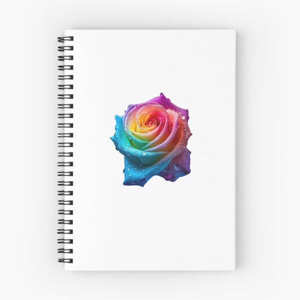 Item preview, Rainbow Rose with Water Droplets – Vibrant Hyper-Realistic Flower Photography designed and sold by PixelVibe782.