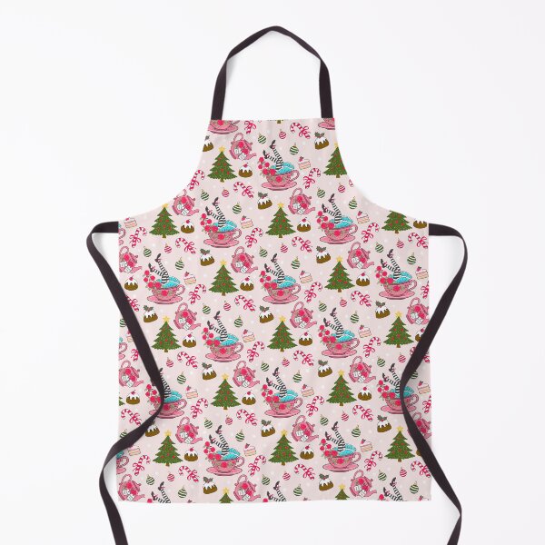 Item preview, Alice Christmas Tea Party Seamless Pattern | Teapot rose tea, teacups, candy cane designed and sold by Sunnyneststudio.