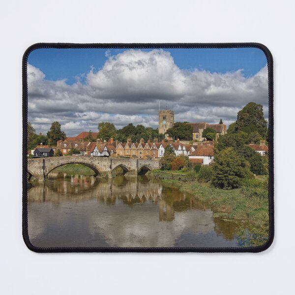 Item preview, The Bridge over the river Medway and the Church of St Peter and St Paul's and the village of Aylesford Kent England UK designed and sold by John Gilham - Landscape Photography.