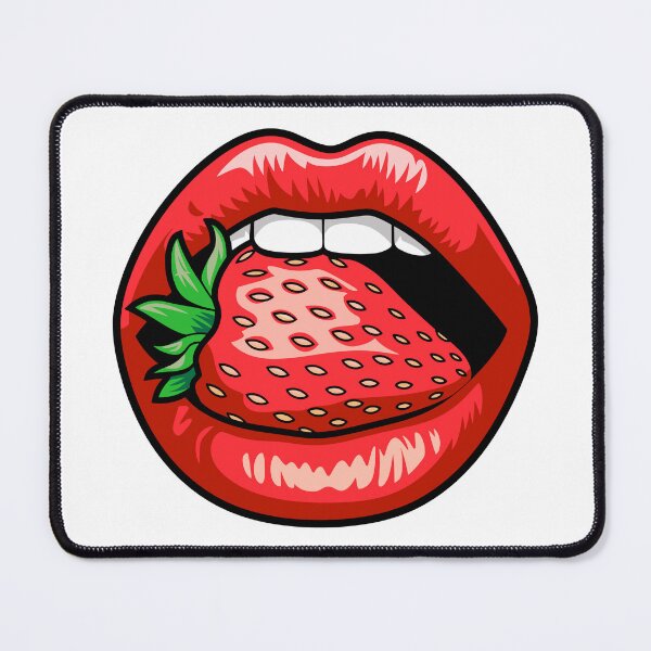 Item preview, Red Lips Biting Strawberry designed and sold by styleonestaa.