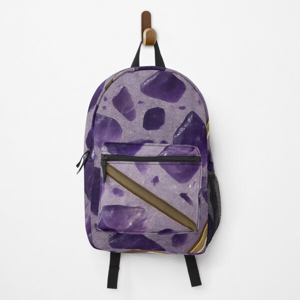 Item preview, Purple Terrazzo Tile with Gold Lines designed and sold by SassyArtistry.