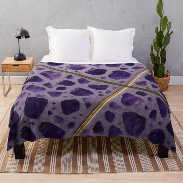Item preview, Purple Terrazzo Tile with Gold Lines designed and sold by SassyArtistry.