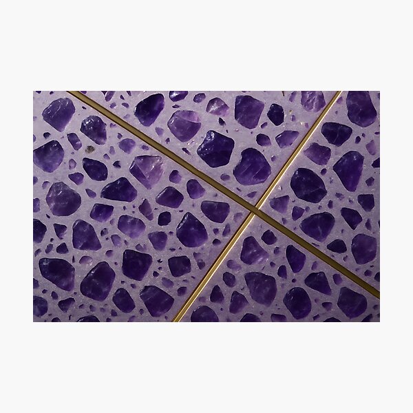 Item preview, Purple Terrazzo Tile with Gold Lines designed and sold by SassyArtistry.