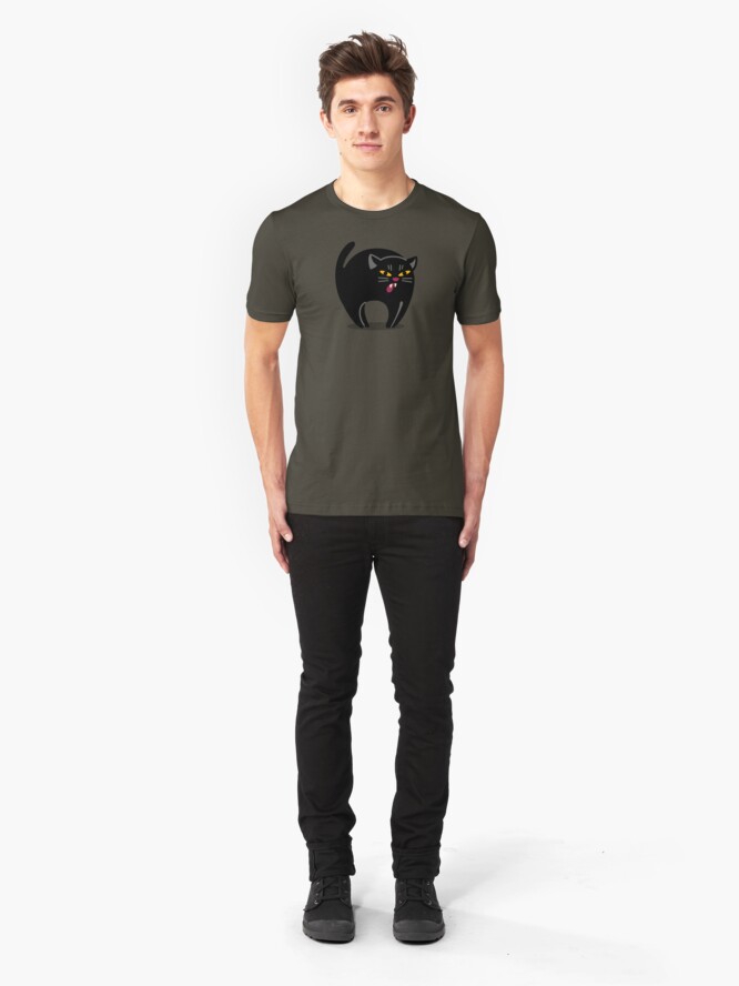 Alternate view of The Hissy Cat! Slim Fit T-Shirt