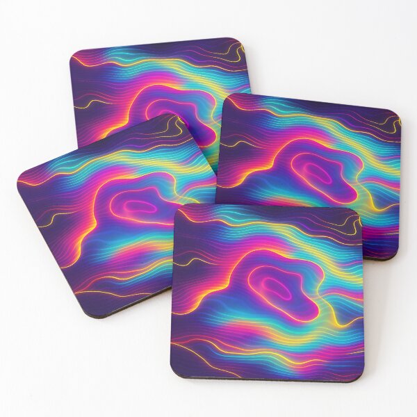 Item preview, Neon Topographic Wave Lines designed and sold by SassyArtistry.