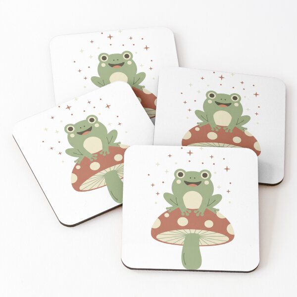 Item preview, Whimsical Frog on Mushroom designed and sold by YasmaShop.
