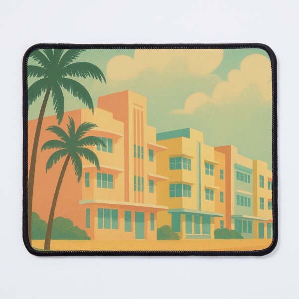 Item preview, Vintage Miami Wall Art – Retro Art Deco Beach Travel Poster designed and sold by TrendSh0p.