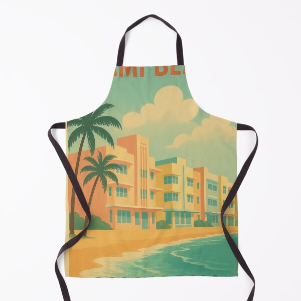 Item preview, Vintage Miami Wall Art – Retro Art Deco Beach Travel Poster designed and sold by TrendSh0p.