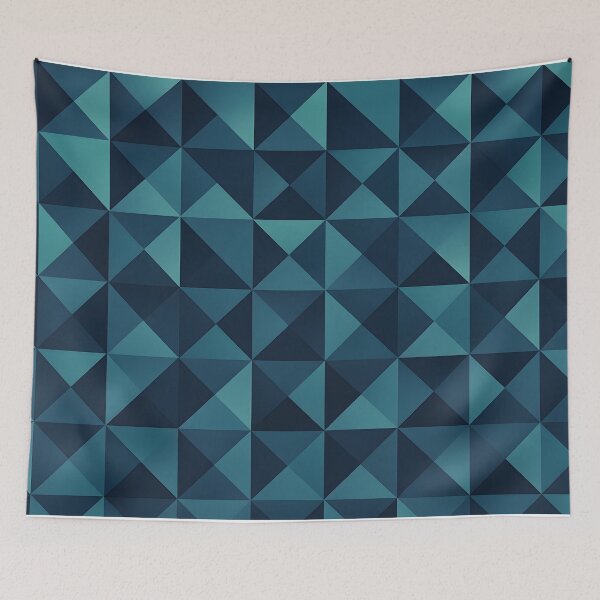 Item preview, Blue Geometric Triangle Pattern designed and sold by SassyArtistry.