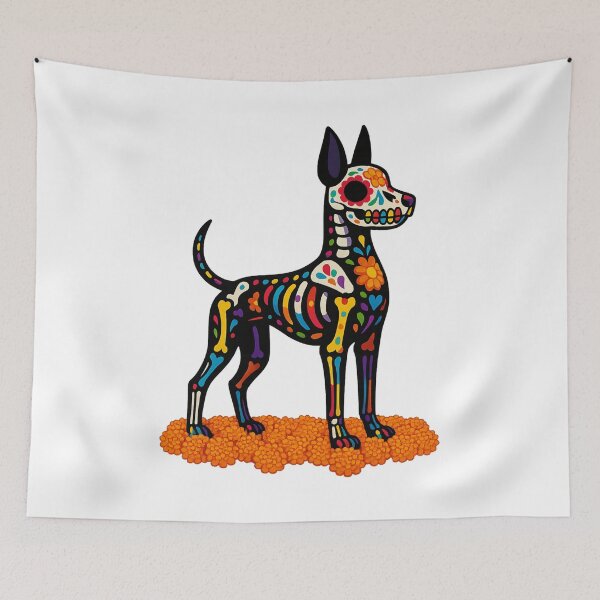 Item preview, Day of the Dead Xoloitzcuintle designed and sold by CrisC00l.