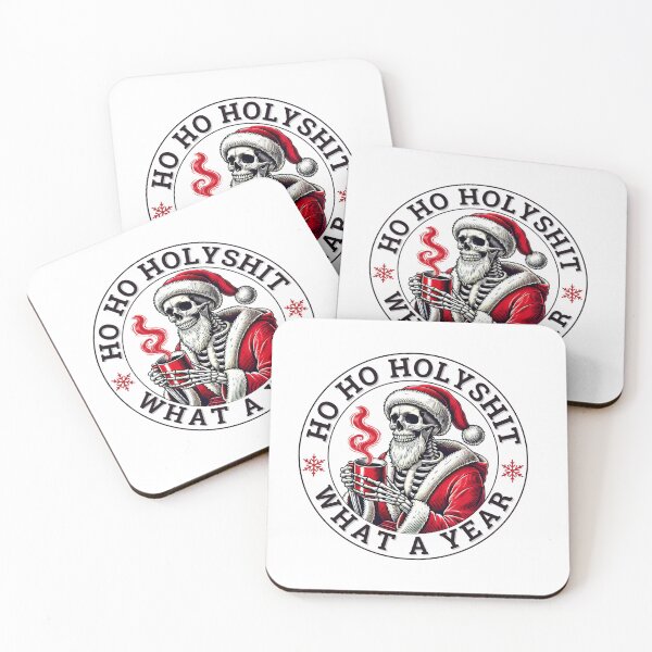 Item preview, Skeleton Santa What A Year - Dark Humor Christmas designed and sold by Belhbib Art ⭐⭐⭐⭐⭐.