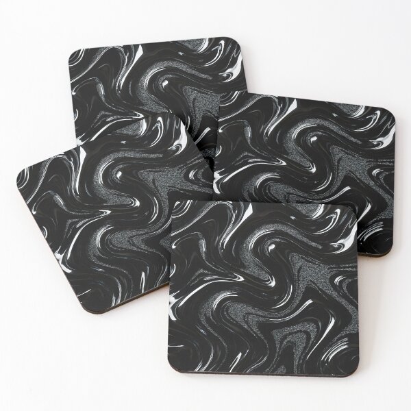 Item preview, Black and White Liquid Marble designed and sold by SassyArtistry.