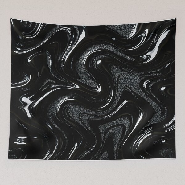 Item preview, Black and White Liquid Marble designed and sold by SassyArtistry.