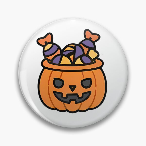 Item preview, Cute Halloween Candy Bucket | Kawaii Pumpkin Trick-or-Treat | Spooky Season Illustration designed and sold by Kni2BeDesign.