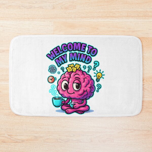 Item preview, Welcome To My Mind | Overthinking Brain Cartoon designed and sold by Designforyou86.
