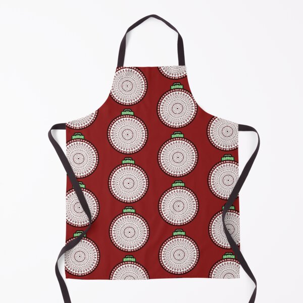 Item preview, White red Merry Christmas mandala floral holiday greetings ornament  designed and sold by DivineMandala.
