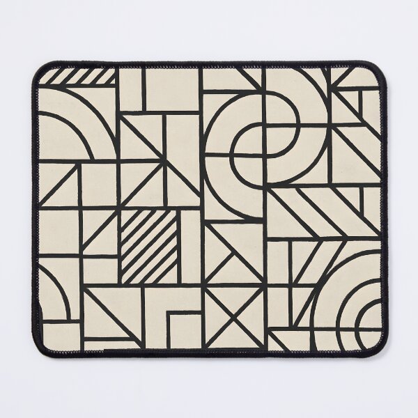 Item preview, Beige Black Geometric Line Pattern designed and sold by SassyArtistry.