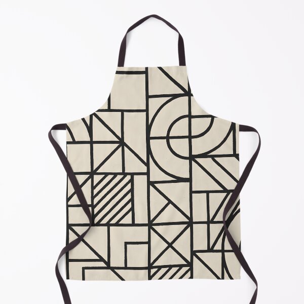Item preview, Beige Black Geometric Line Pattern designed and sold by SassyArtistry.