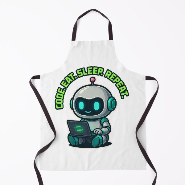 Item preview, Code. Eat. Sleep. Repeat. | Cute Robot Cartoon designed and sold by Designforyou86.