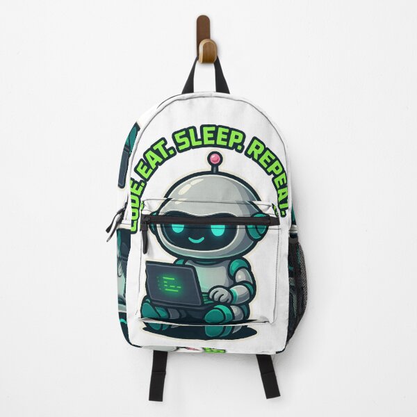 Item preview, Code. Eat. Sleep. Repeat. | Cute Robot Cartoon designed and sold by Designforyou86.