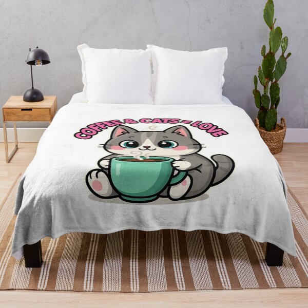 Item preview, Coffee & Cats = Love | Cute Cartoon Cat designed and sold by Designforyou86.
