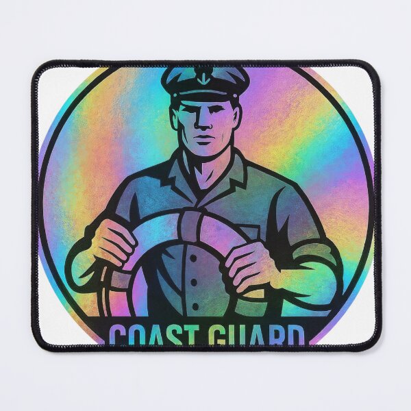 Item preview, Stylized Illustration of Coast Guard Officer with Life Preserver designed and sold by Creative88Art.