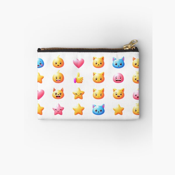 Item preview, Colorful Cartoon Emojis in Grid on Black Background designed and sold by Creative88Art.