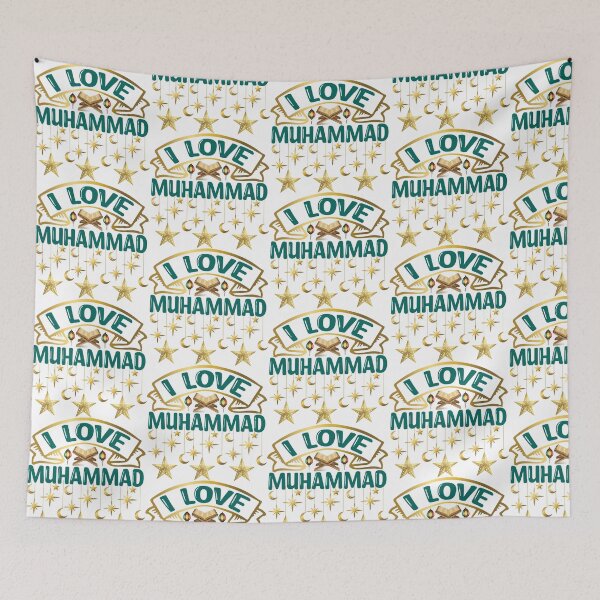 Item preview, I Love Muhammad Islamic Design – Peace Be Upon Him Calligraphy for Muslims designed and sold by ArtHavenDesign.