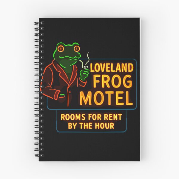 Item preview, Loveland Frog Motel – Neon Cryptid Roadside Sign designed and sold by Folk Bestiary.