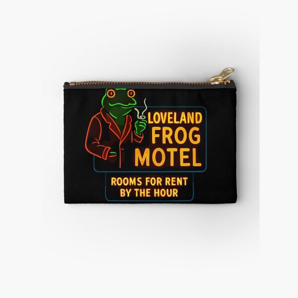 Item preview, Loveland Frog Motel – Neon Cryptid Roadside Sign designed and sold by Folk Bestiary.