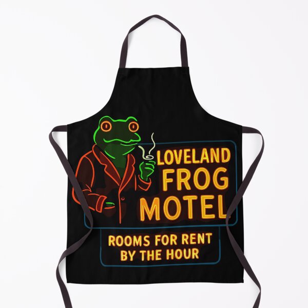 Item preview, Loveland Frog Motel – Neon Cryptid Roadside Sign designed and sold by Folk Bestiary.