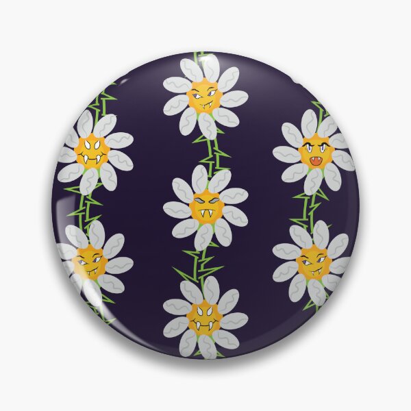 Item preview, Vampire Smiley Flowers - Dark Purple designed and sold by Daniel Bevis Design.