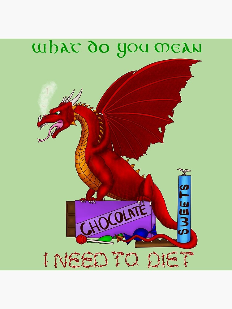 Dragon with Chocolate Horde Art Board Print for Sale by Hudine