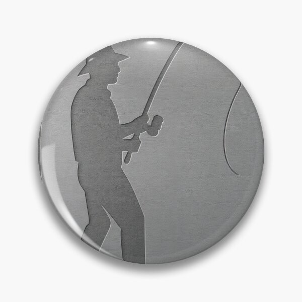 Item preview, Metallic Stamp Design with Fishing Silhouette and Perforated Edges designed and sold by Creative88Art.