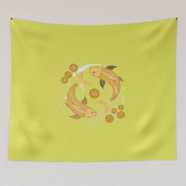 Item preview, Twin Koi fish golden fish , Yin and Yang good luck with coins . designed and sold by Lucky 777.