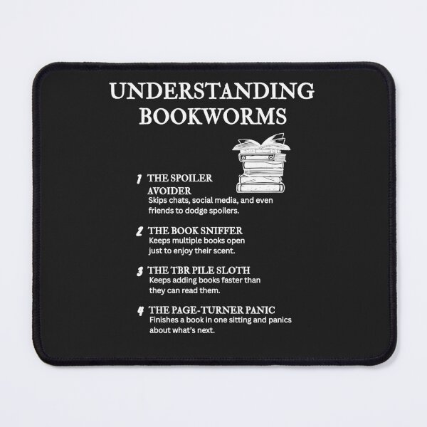 Item preview, Hilarious Bookworm Types – Funny Reading Humor – Black designed and sold by PsyFlow35.