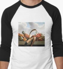 HD - Still Life (6 of 6) by Albert Eckhout - HIGH DEFINITION Men's Baseball ¾ T-Shirt