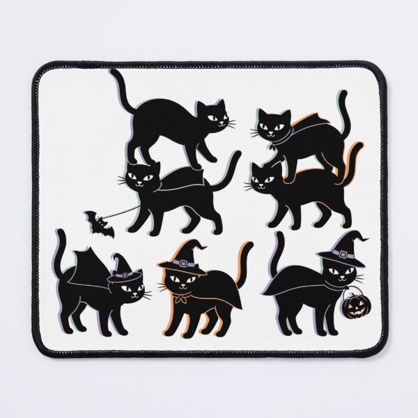 Item preview, Helloween cat meeting designed and sold by Lichtwellenart.