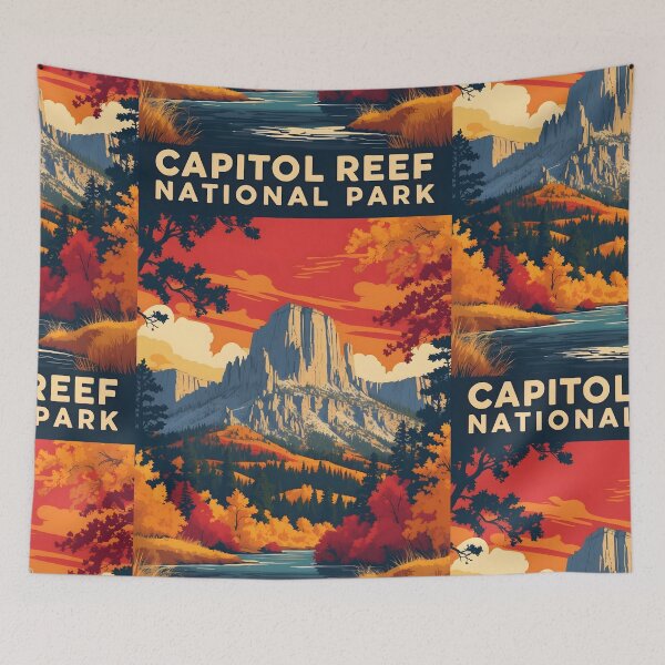 Item preview, Capitol Reef National Park Autumn USA Vintage Travel Tourism  designed and sold by TravelersGems.