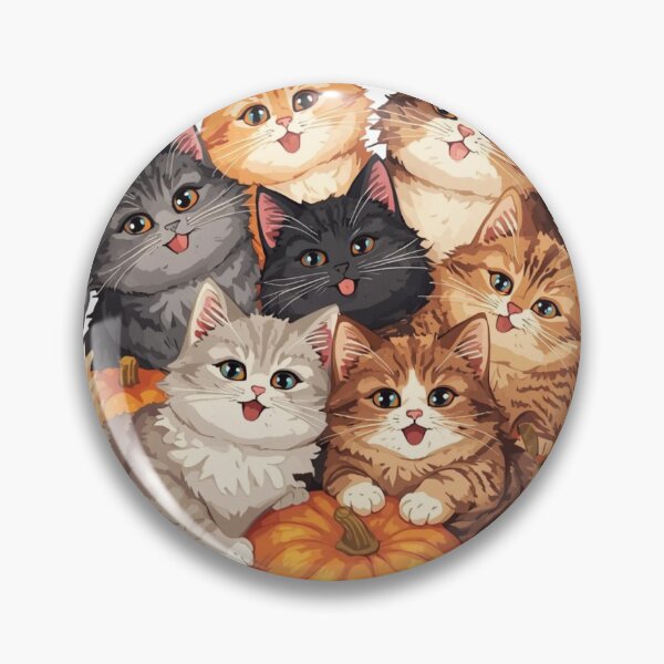 Item preview, Happy Halloween Cats and Pumpkins designed and sold by designwiss.